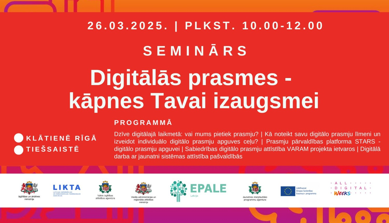 Digitālās nedēļas ietvaros diskutēs par digitālo prasmju nozīmi izaugsmei
