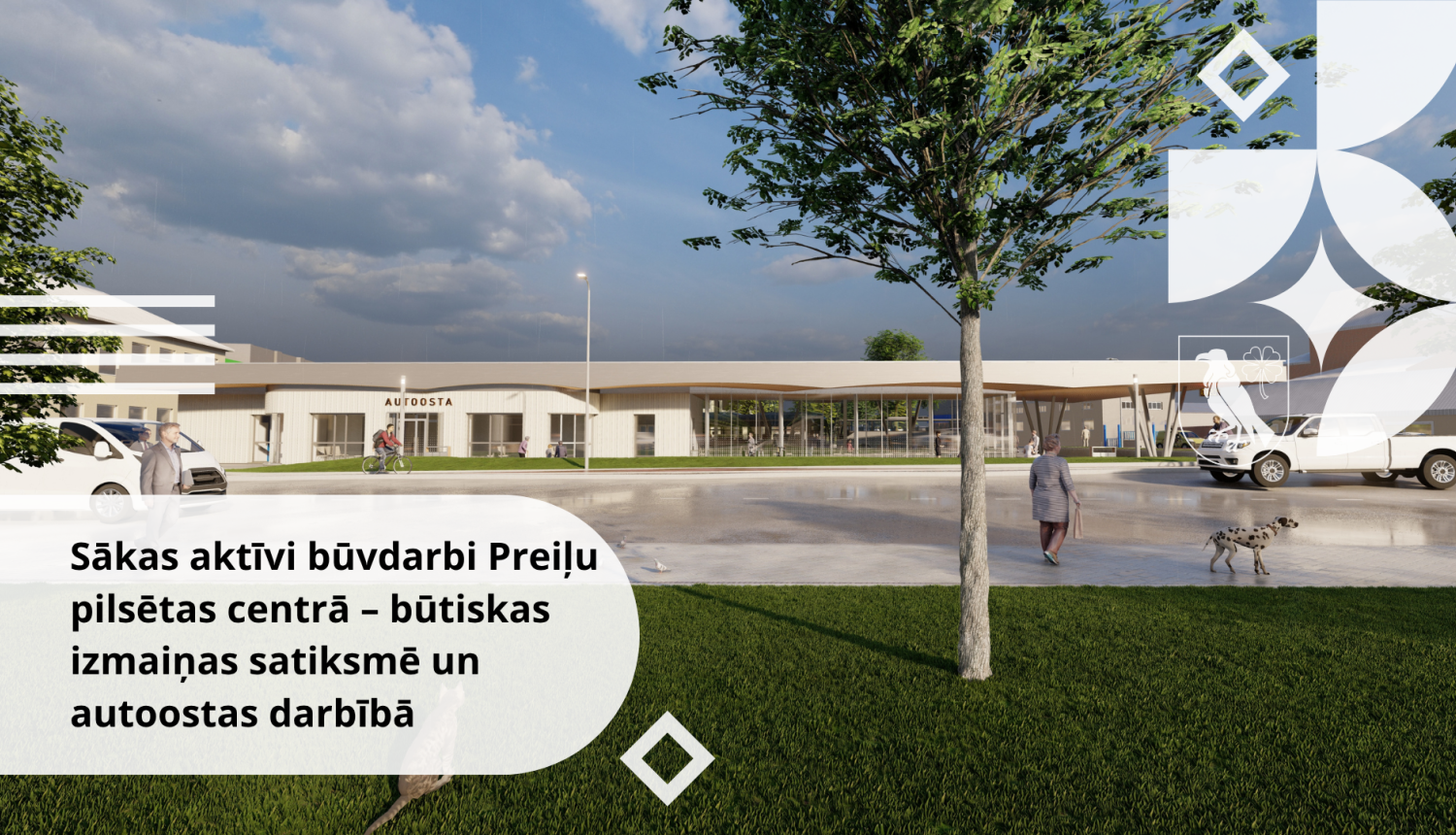 Sākas aktīvi būvdarbi Preiļu pilsētas centrā – būtiskas izmaiņas satiksmē un autoostas darbībā