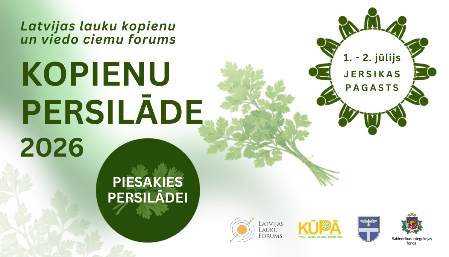Latvijas Lauku forums aicina lauku kopienu aktīvistus un citus interesentus uz Kopienu persilādi 2026. gada 1.–2. jūlijā Līvānu novada Jersikas pagastā