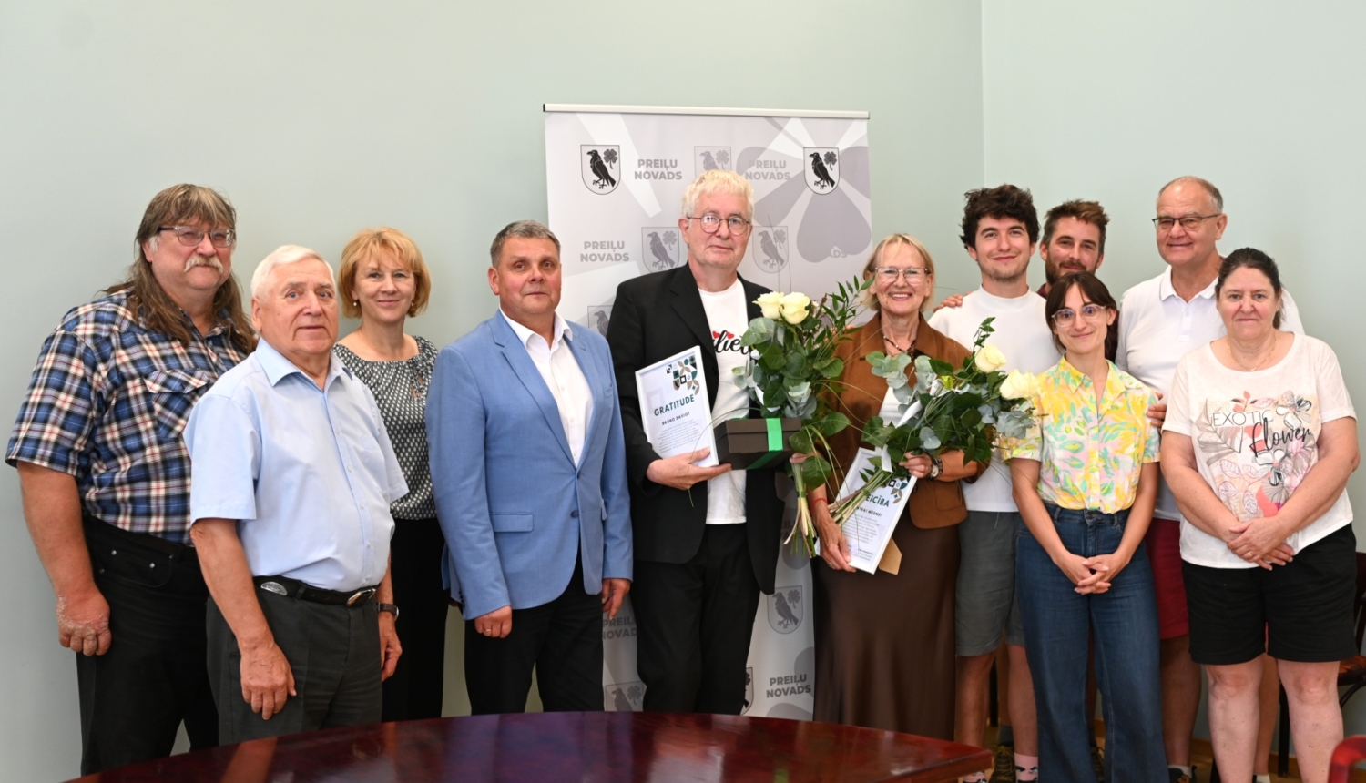 Pašvaldībā viesojās Preiļu novada Goda pilsonis Bruno Davio