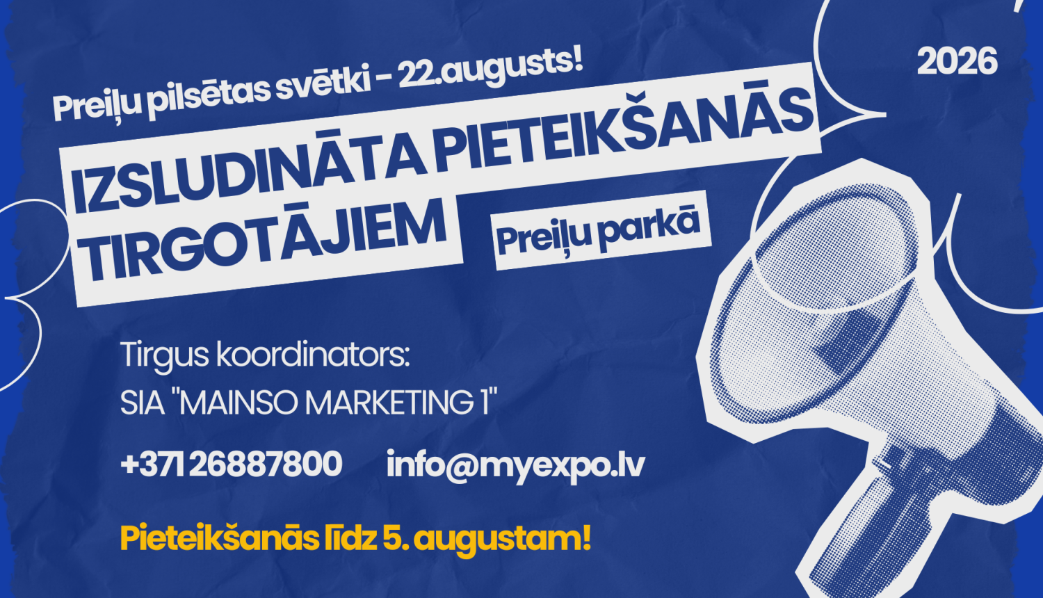 Pieteikšanās Preiļu pilsētas svētku tirgum