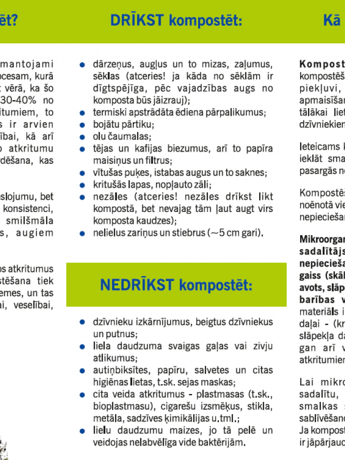 Ieteikumi mājkompostēšanai
