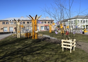 Simtiem krāsainu tauriņu nolaidušies Preiļu pilsētā
