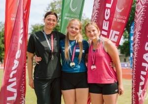 Preiļu novada BJSS audzēkņiem septiņas medaļas Latvijas čempionātā U-18, U-20 un labots Preiļu novada rekords šķēpa mešanā sievietēm
