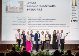 Preiļu pils ieguvusi 2. vietu skatē “Gada labākā būve Latvijā 2023”