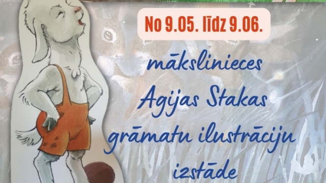 Agijas Stakas izstāde Riebiņu bibliotēkā 