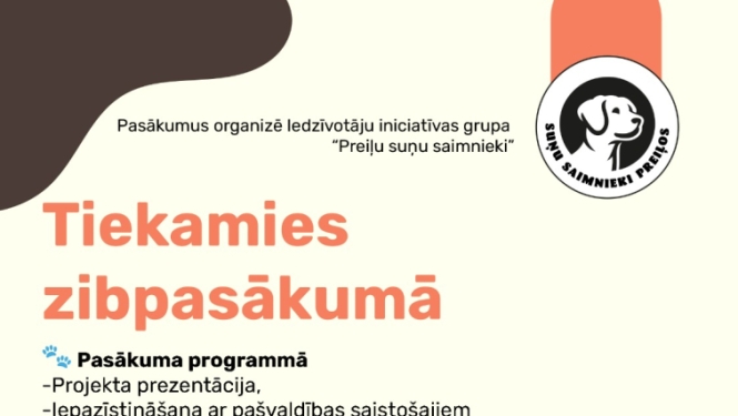 Suņu saimnieku zibakcija Preiļos