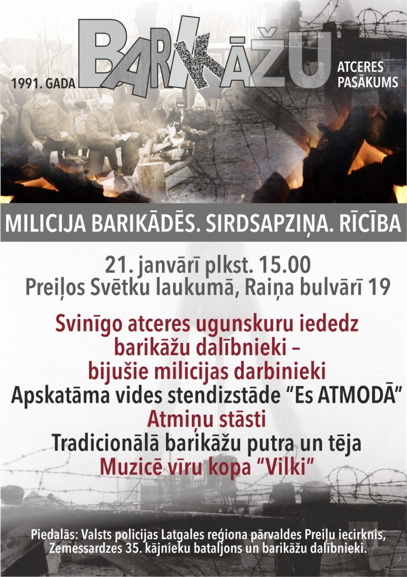 barikāžu atceres pasākums Preiļos