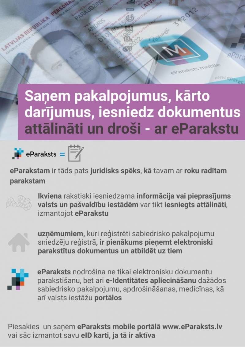 Par iespēju saņemt pakalpojumus attālināti