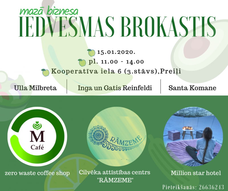 15. janvārī Preiļos Mazā biznesa “Iedvesmas brokastis”