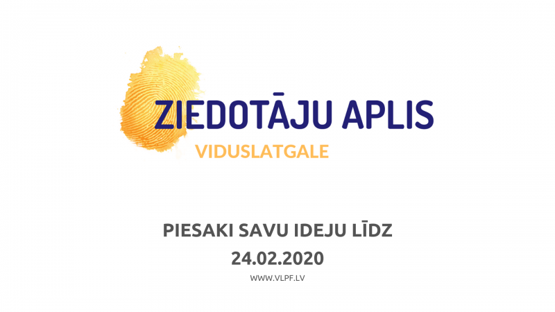 Aicina iesniegt projektu piedāvājumus Ziedotāju aplim