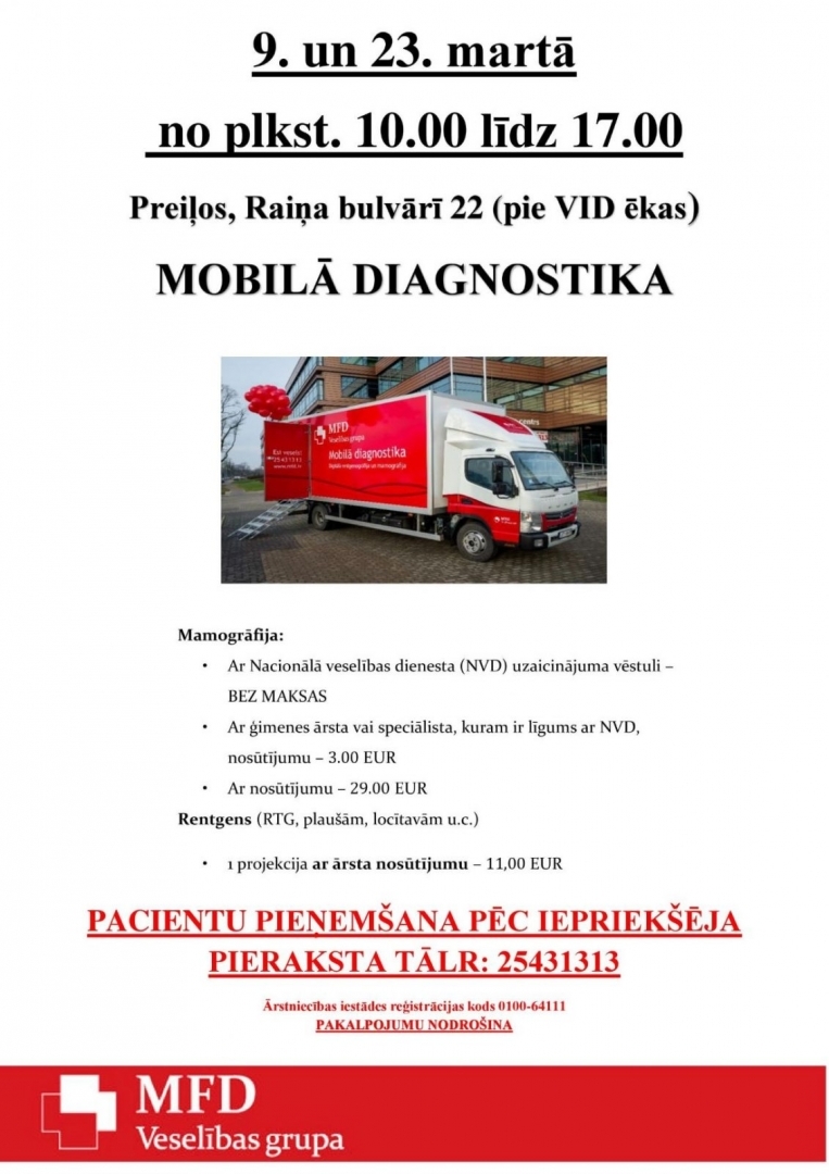 Mobilās diagnostikas izmeklējumi