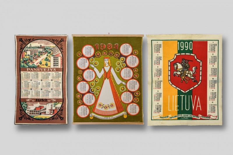 Padomju laika Panevēžas tekstilindustrijas apvienības “Linas” radīti sienas kalendāri