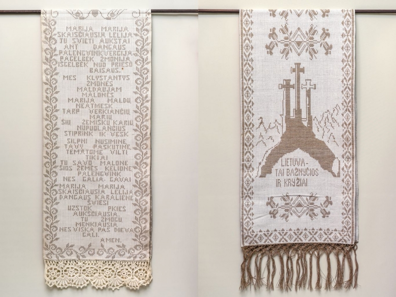 Dekoratīvi dvieļi no monsinjora Jozapa Antanaviča tekstiliju kolekcijas