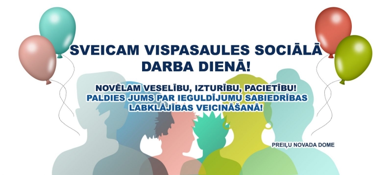 Sveicam Vispasaules sociālā darba dienā