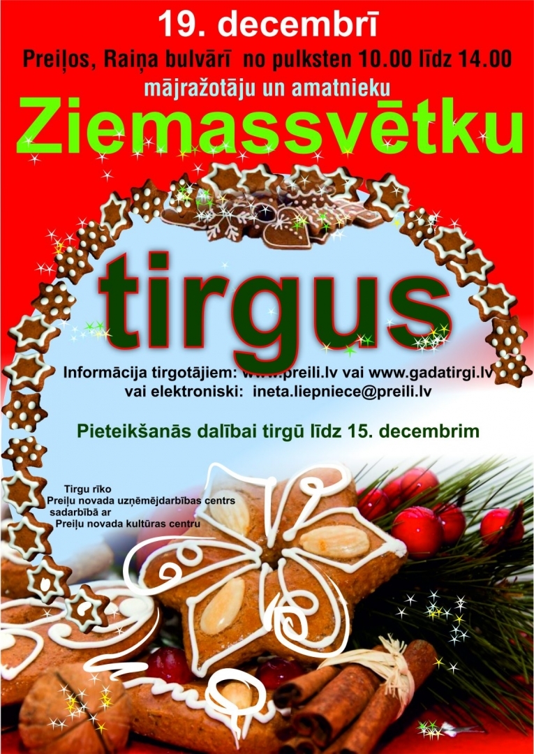 mājražotāju un amatnieku Ziemassvētku tirgus