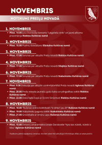 Notikumi un izstādes Preiļu novadā novembrī