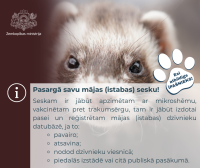 Esi atbildīgs dzīvnieka īpašnieks!