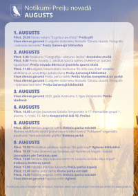Notikumi un izstādes Preiļu novadā augustā