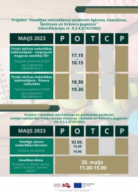 Veselības veicināšanas projektu aktivitātes Preiļu novadā 2023. gada MAIJĀ
