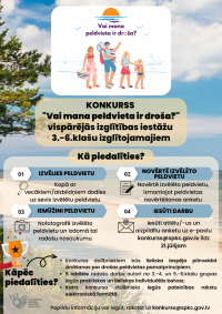 SPKC konkurss vispārējās izglītības iestāžu 3.-6. klašu skolēniem “Vai mana peldvieta ir droša?” 