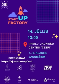 "Startup Factory" Preiļos, Jauniešu centrā "Četri"