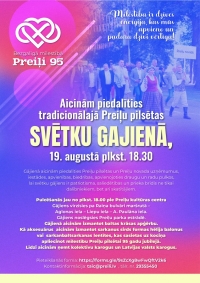 Aicinājums piedalīties tradicionālajā Preiļu pilsētas svētku gājienā 19. augustā plkst. 18.30