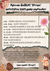 Aglonas BJBLPC “Strops” aktivitātes septembrī