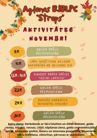 Aglonas BJBLPC “Strops” aktivitātes novembrī