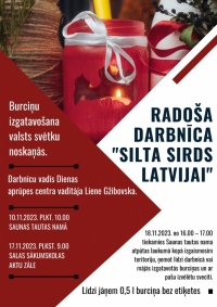 Radošā darbnīca "Silta sirds Latvijai"