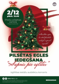 Pilsētas egles iedegšana "Sapnis pie eglītes"