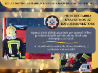 VUGD īstenos informatīvo kampaņu “Izglāb dzīvību - uzstādi un regulāri pārbaudi dūmu detektoru!”