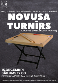 Novusa turnīrs Jauniešu centrā “Četri”