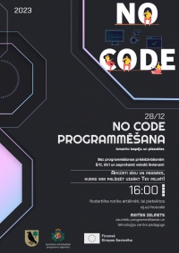Tiešsaistes seminārs par jaunām tendencēm No-Code programmēšanas jomā