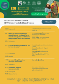 Latgales tradicionālo kultūru un lauksaimniecības forums LBTU Malnavas koledžā jau 8. martā