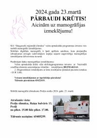 Mobilā mamogrāfa izmeklējumi Preiļos
