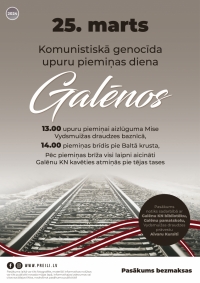 Komunistiskā genocīda upuru piemiņas diena Galēnos