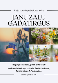 22. jūnijā notiks Jāņu zāļu gadatirgus