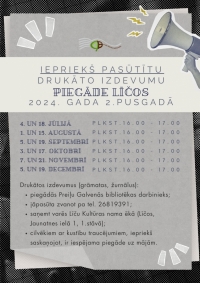 epriekš pasūtītu grāmatu un žurnālu piegāde Līčos