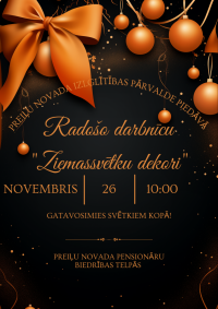 Preiļu novada Izglītības pārvalde piedāvā radošo meistarklasi “Ziemassvētku dekori”