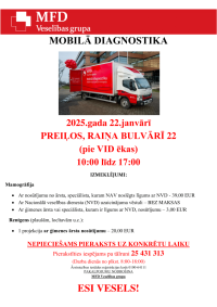 Mobilā diagnostika Preiļos - mamogrāfija un rentgens