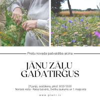 Aicinām pieteikties Jāņu zāļu gadatirgum