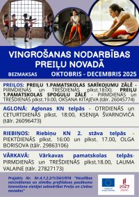 Vingrošanas nodarbības Preiļu novadā