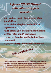 Aglonas BJBLPC “Strops” aktivitātes novembrī