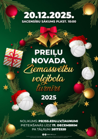 Preiļu novada Ziemassvētku volejbola turnīrs 2025