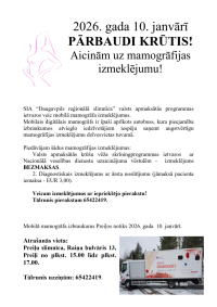 Mobilā mamogrāfa izbraukums Preiļos