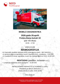 Mobilā diagnostika Preiļos - mamogrāfija un rentgens