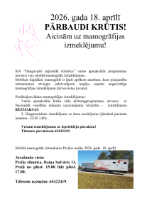 Mobilā mamogrāfa izbraukums Preiļos