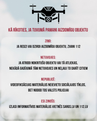 Kā rīkoties, ja tuvumā pamani aizdomīgu objektu