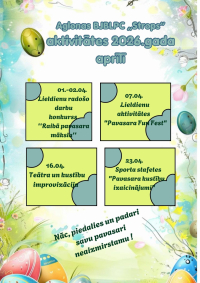 Aglonas BJBLPC “Strops” aktivitātes aprīlī